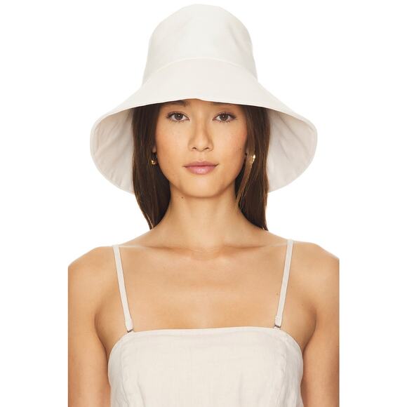 Janessa Leone Walker Ladies Twill Bucket Hat Ecru Off White Size Medium - Picture 1 of 6